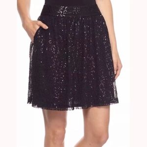 Cynthia Rowley Black Sequin Skirt.